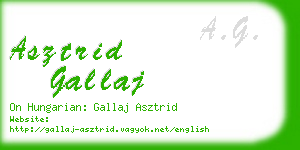 asztrid gallaj business card
